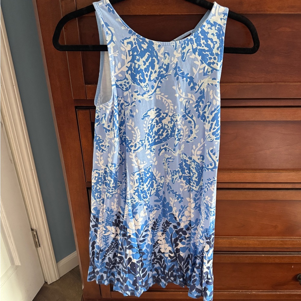 Lilly Pulitzer Blue and White Floral Dress